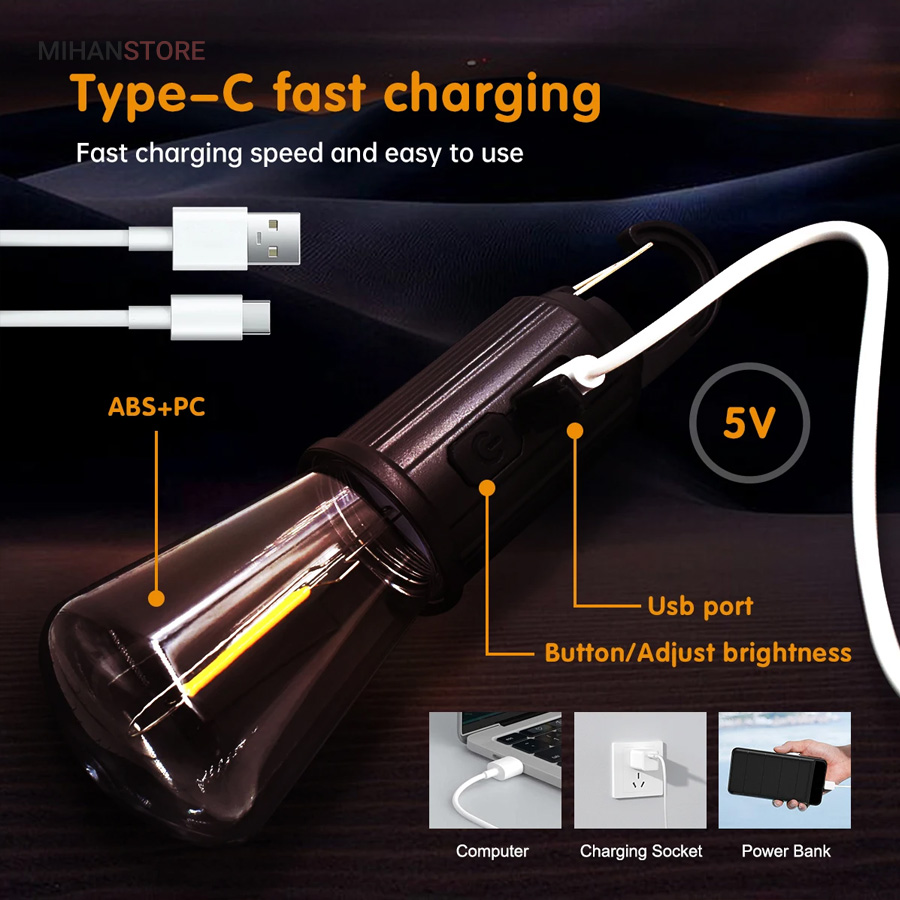 لامپ شارژی کمپینگ فیلامنتی