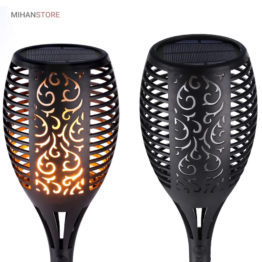 چراغ خورشیدی باغچه طرح شعله