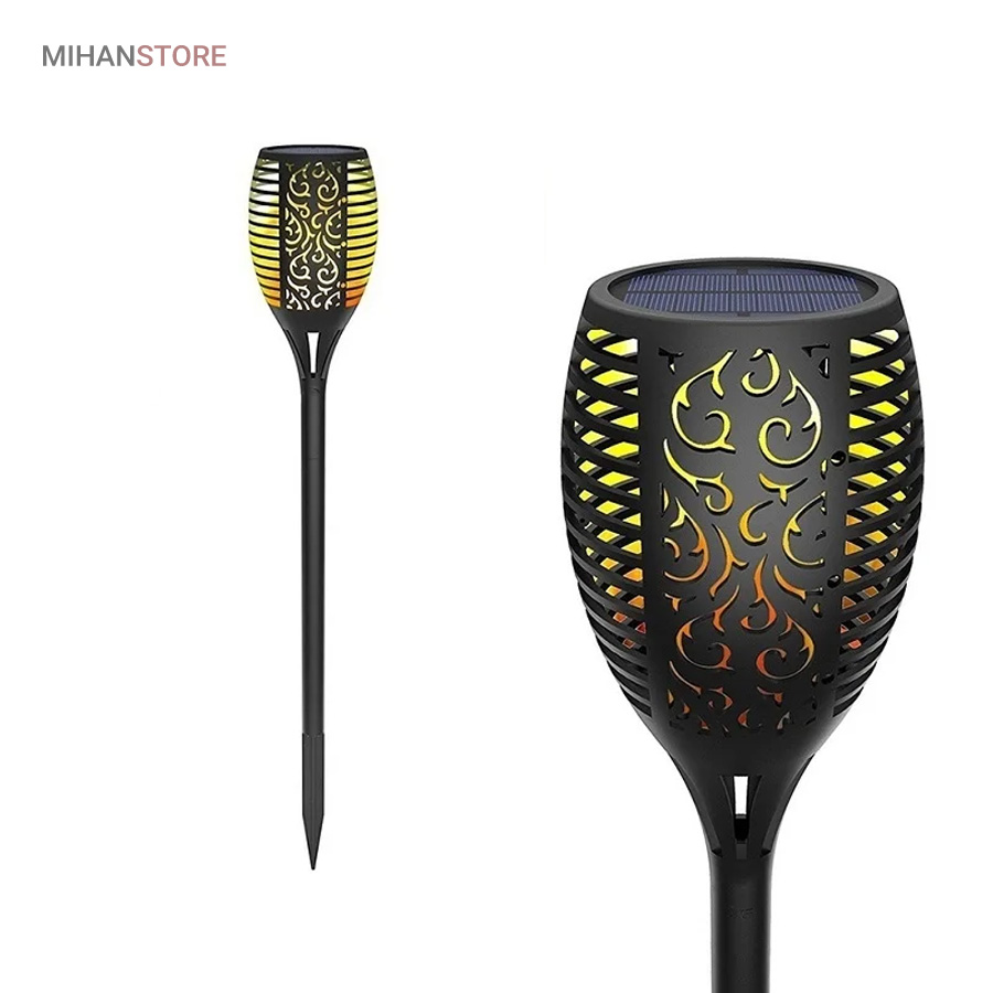 چراغ خورشیدی باغچه طرح شعله