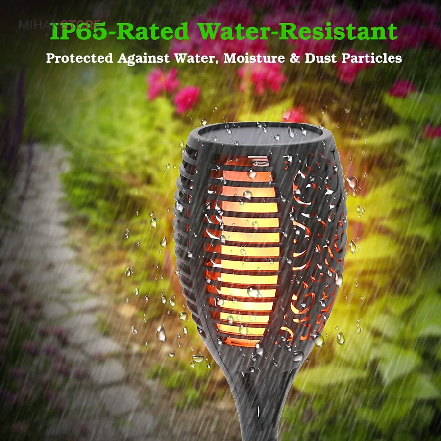 چراغ خورشیدی باغچه طرح شعله