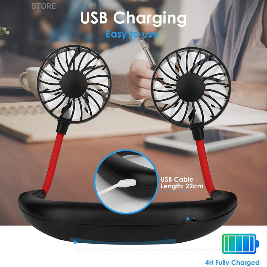 پنکه گردنی شارژی دارای LED