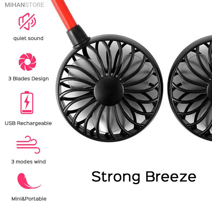 پنکه گردنی شارژی دارای LED