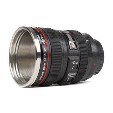 لیوان با طرح لنز دوربین عکاسی