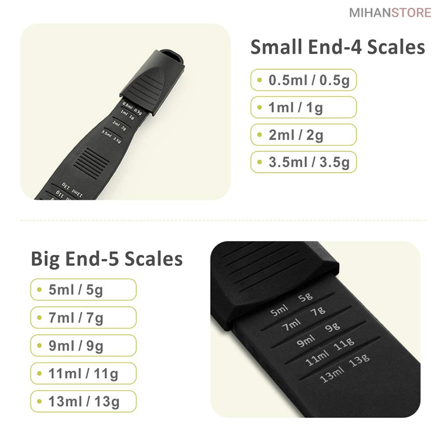 قاشق اندازه گیری پیمانه دو طرفه Spoon