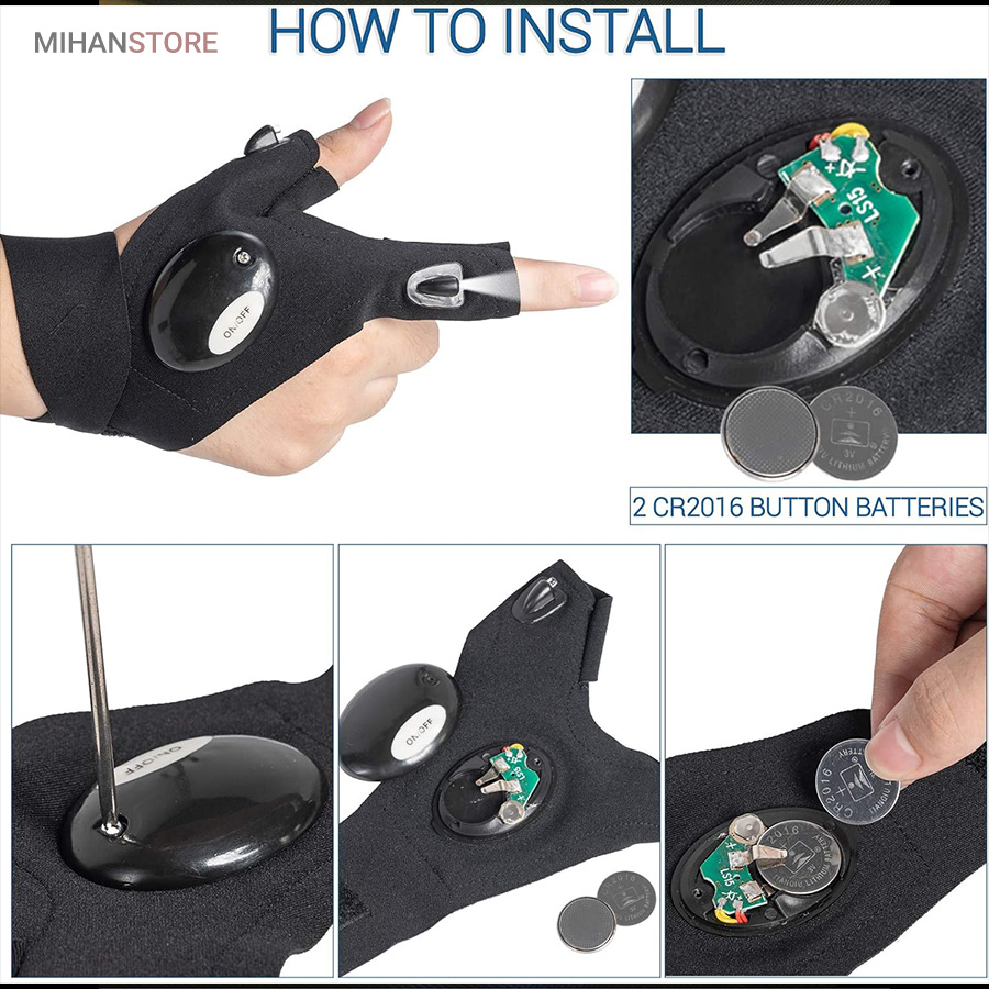 دستکش چراغ دار Glove light