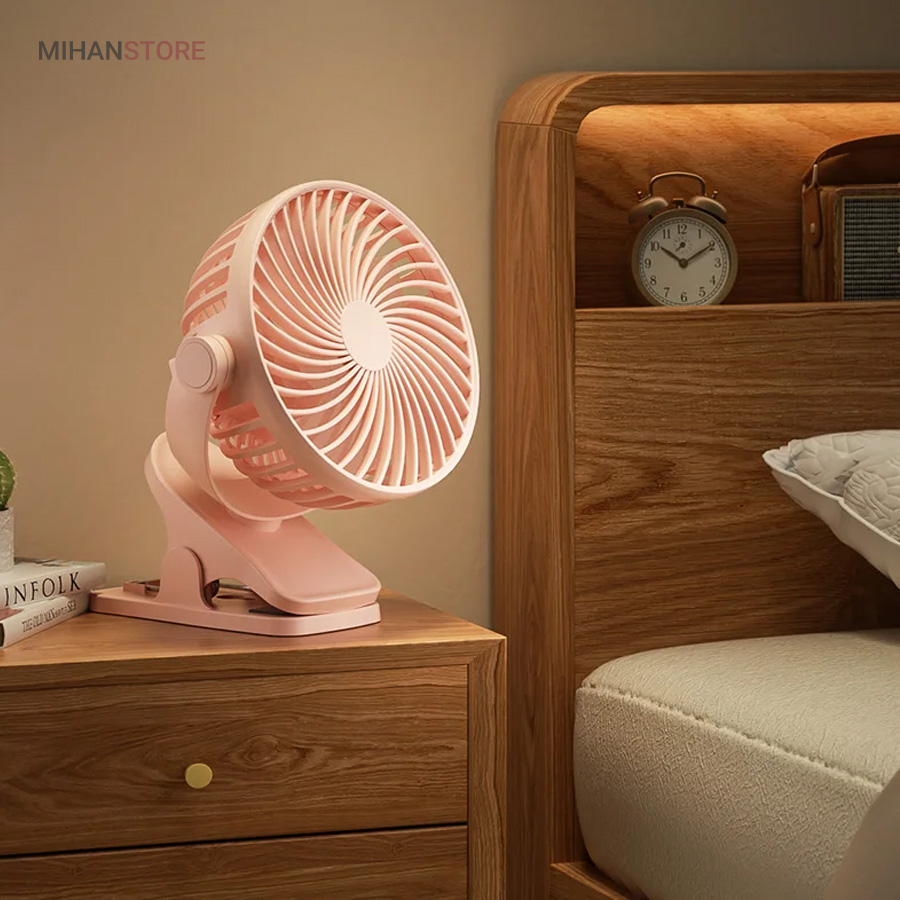 مینی پنکه شارژی گیره دار