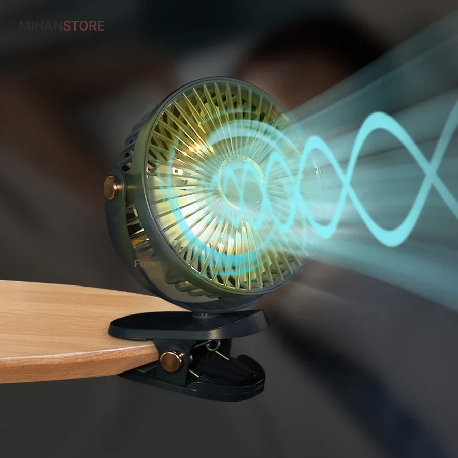 مینی پنکه شارژی گیره دار