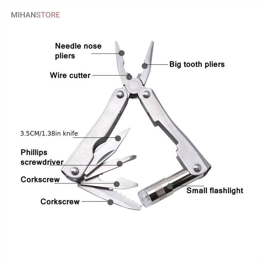 مینی انبر دست 7 کاره تاشو