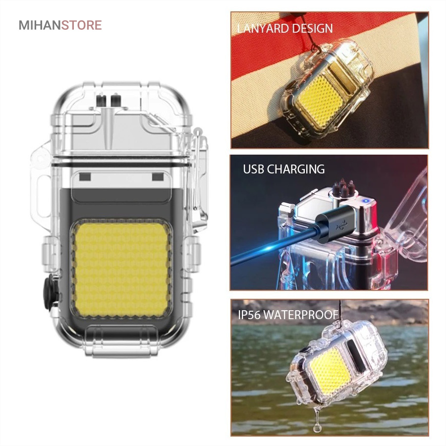 فندک الکتریکی (شارژی) چراغ قوه دار