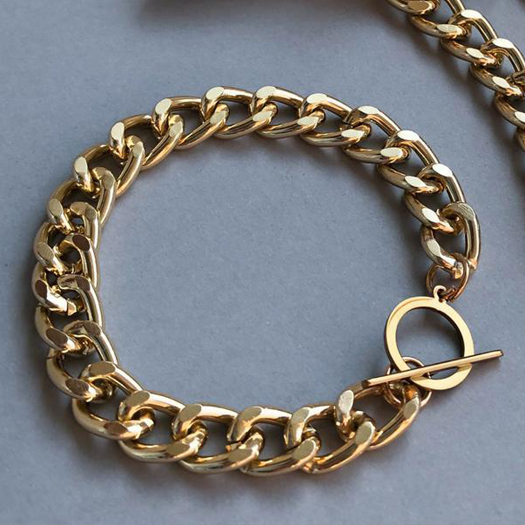 دستبند استیل اسپرت کارتیه با قفل تی