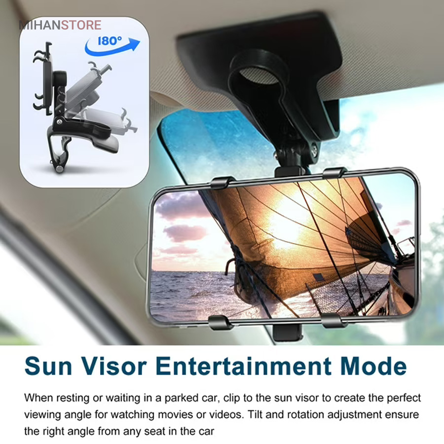 هولدر موبایل جلو داشبورد و سایه بان