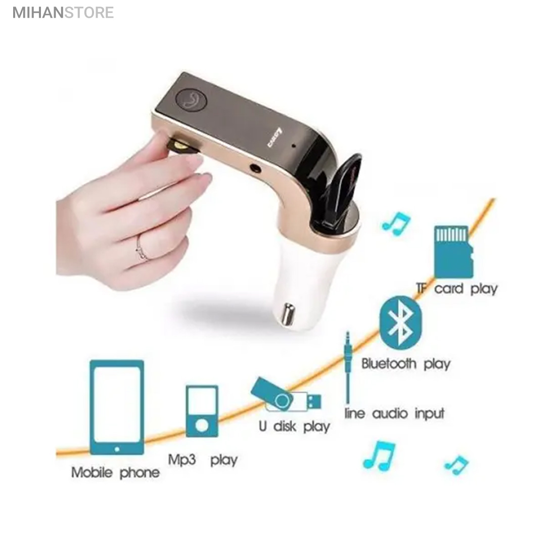 شارژر فندکی بلوتوث و اف ام پلیر خودرو