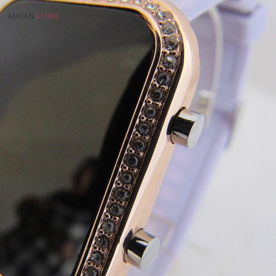 ساعت مچی نگین دار طرح اپل